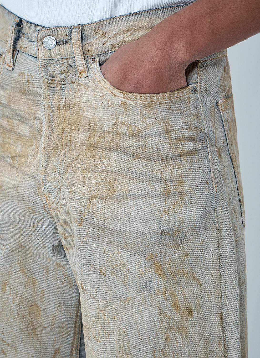 Acne Studios Wide-Leg Distressed Pants Acne Studios
