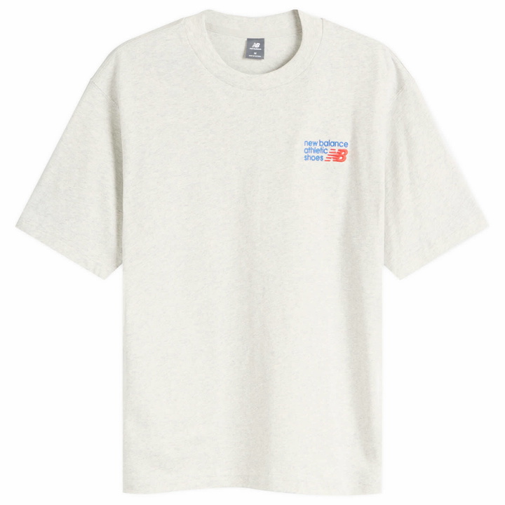 Photo: New Balance Men's Athletics Premium Logo T-Shirt in Ash Heather