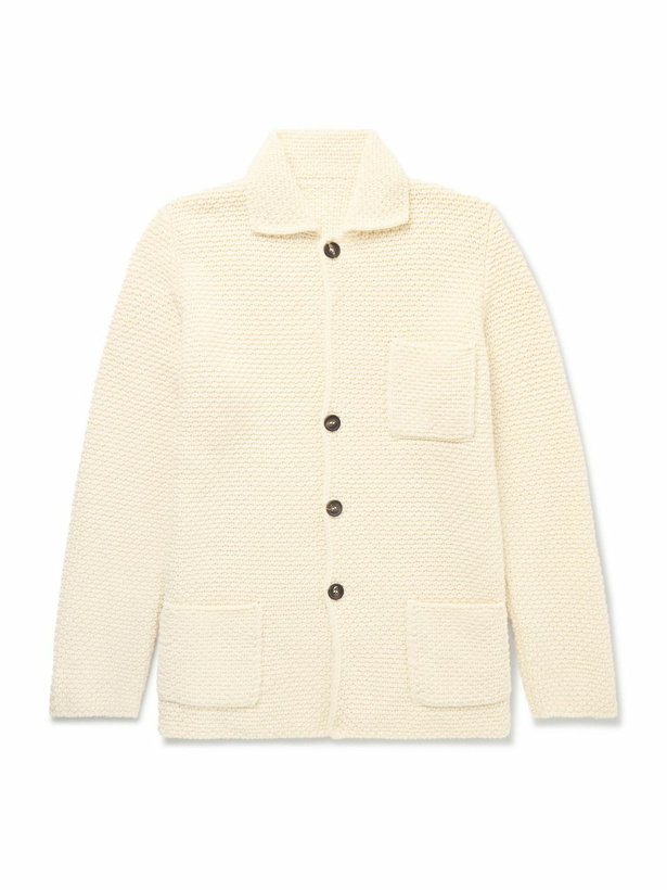 Photo: Anderson & Sheppard - Merino Wool and Cashmere-Blend Cardigan - Neutrals