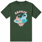 Bronze 56k Men's Flat Earth T-Shirt in Forest Green