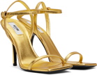 Moschino Gold Tina Heeled Sandals