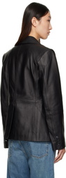 Loulou de Saison Black Aldo Leather Jacket