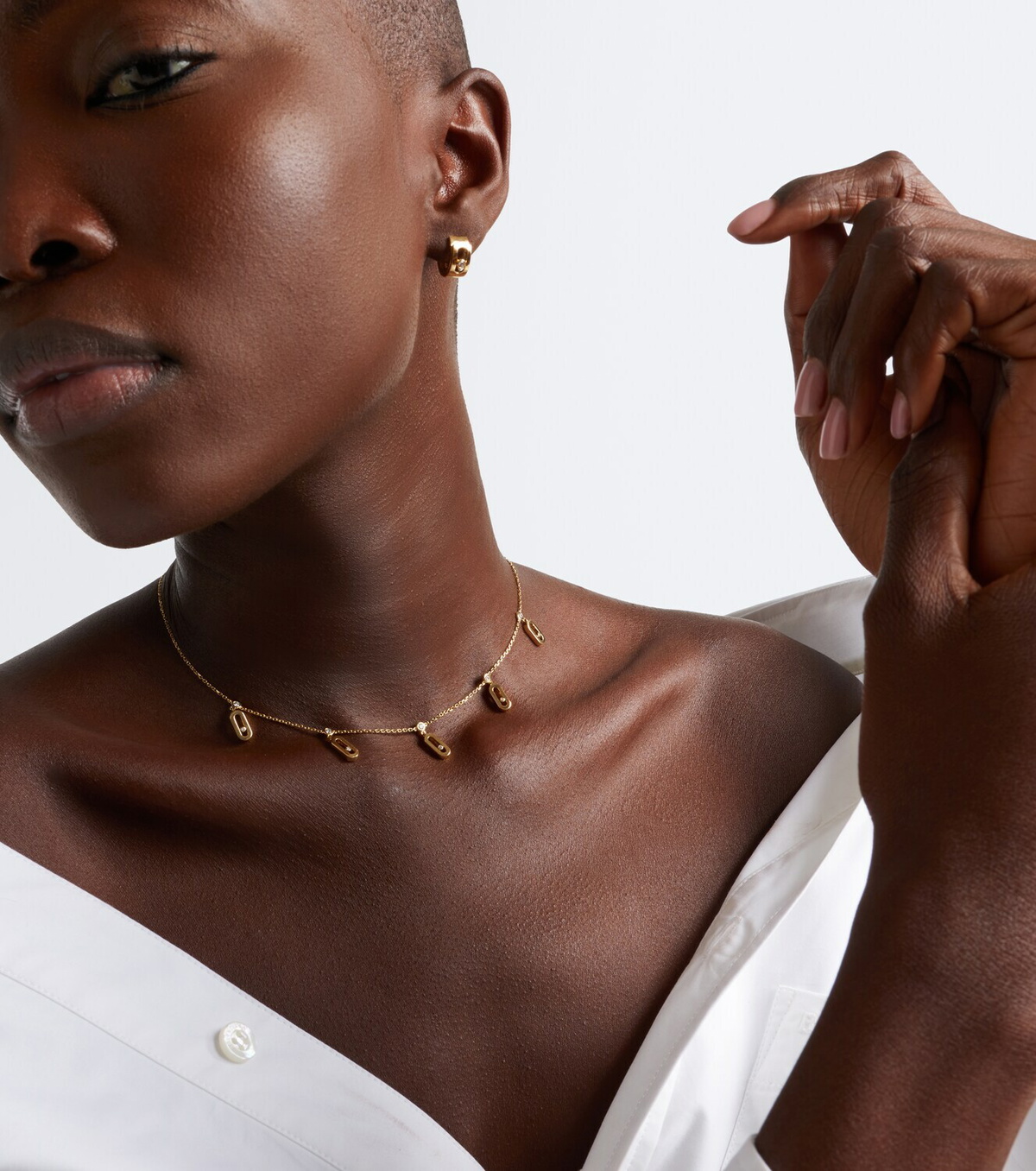 Messika Move Uno 18kt gold choker with diamonds