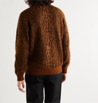 Wacko Maria - Leopard Jacquard-Knit Sweater - Brown