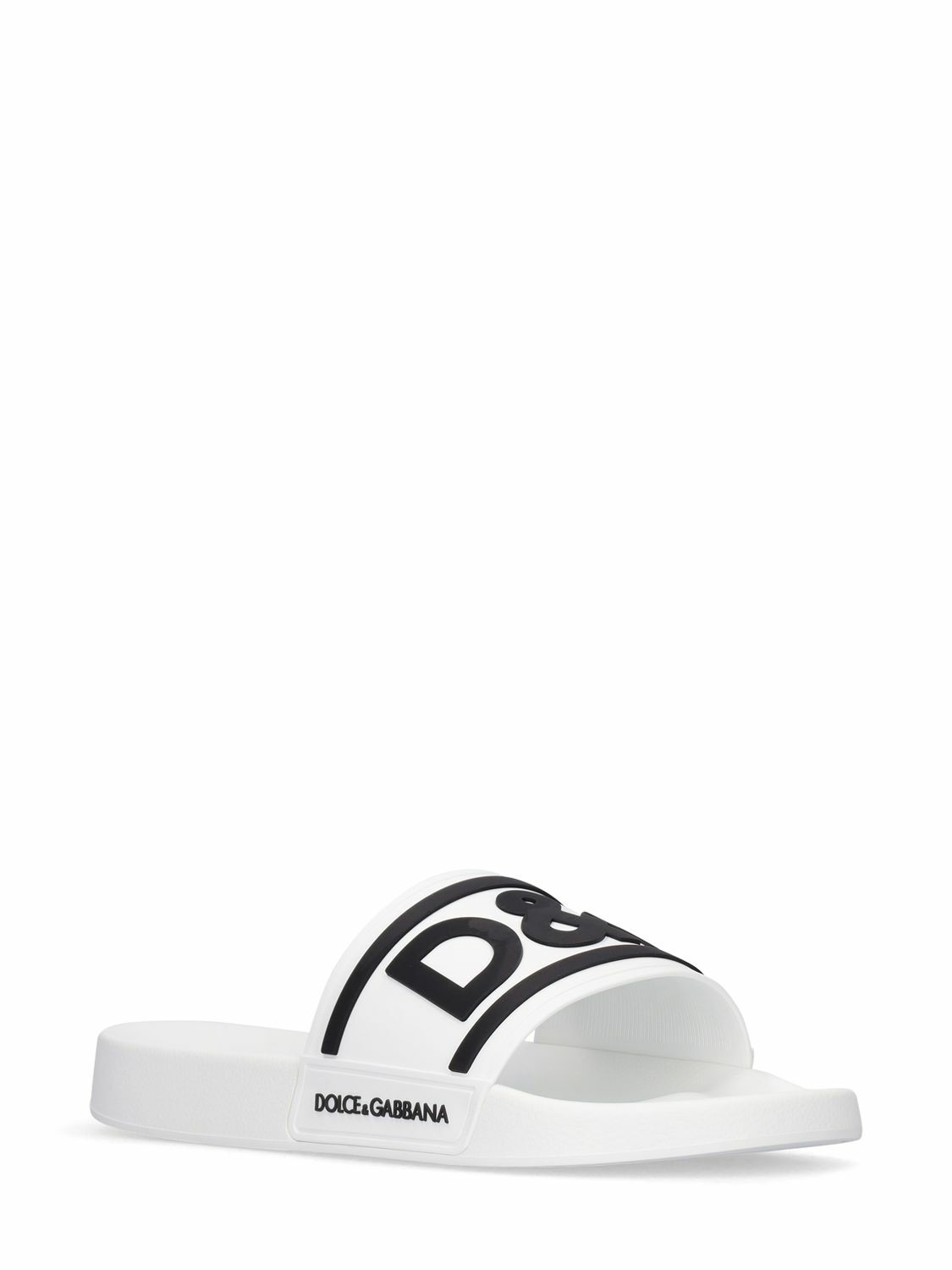 サンダル・ミュール Dolce & Gabbana Rubber Slide Sandals Rubber beachwear sliders in Blue for Women | Dolce&Gabbana® US