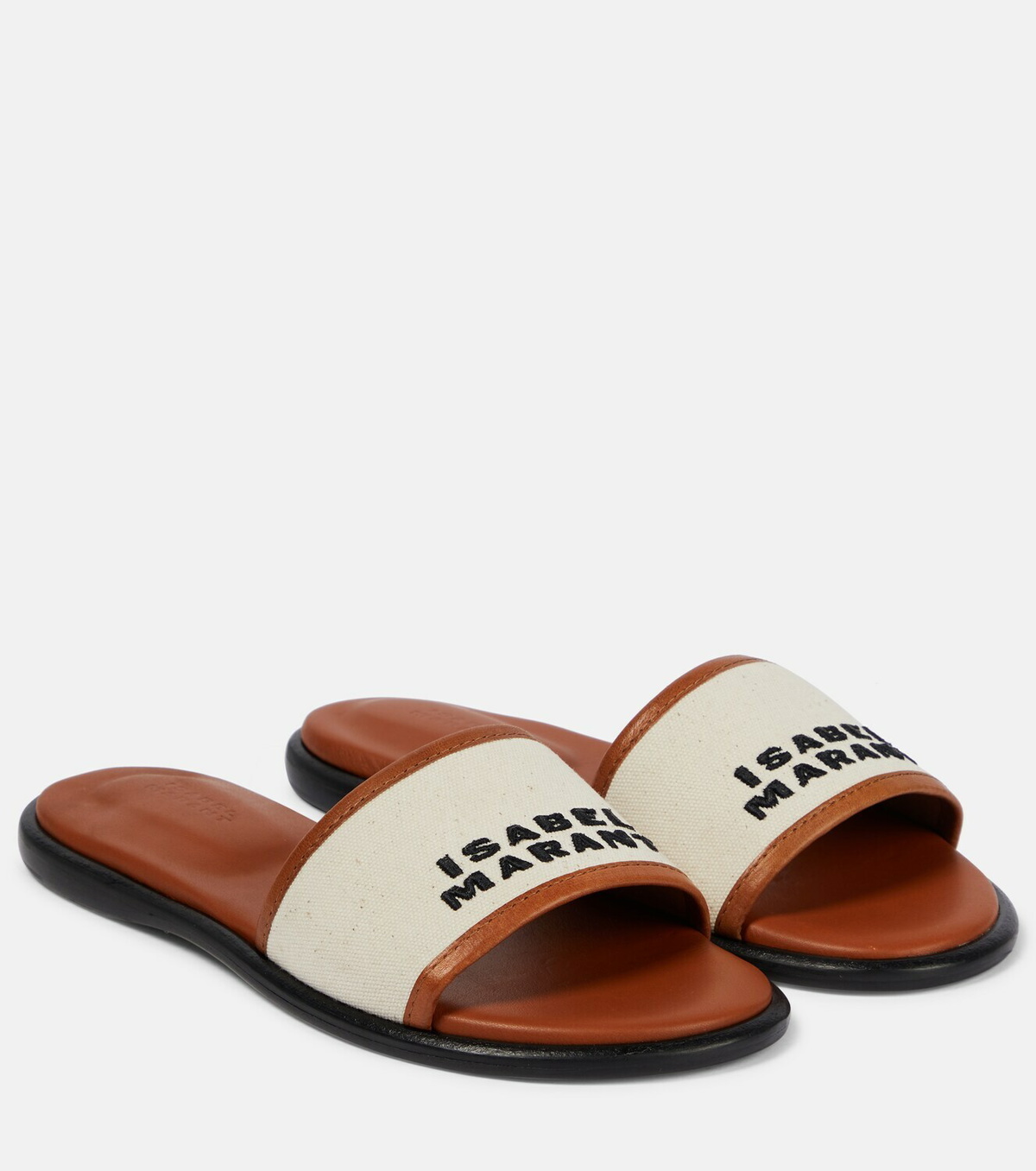 サンダル・ミュール Isabel Marant Sandalo Vikee Con Logo Vikee Sandals Woman ecru-cognac | ISABEL MARANT Official