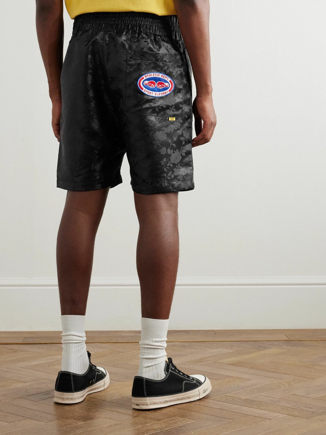 Gallery Dept. - Boxing Straight-Leg Appliquéd Satin-Jacquard