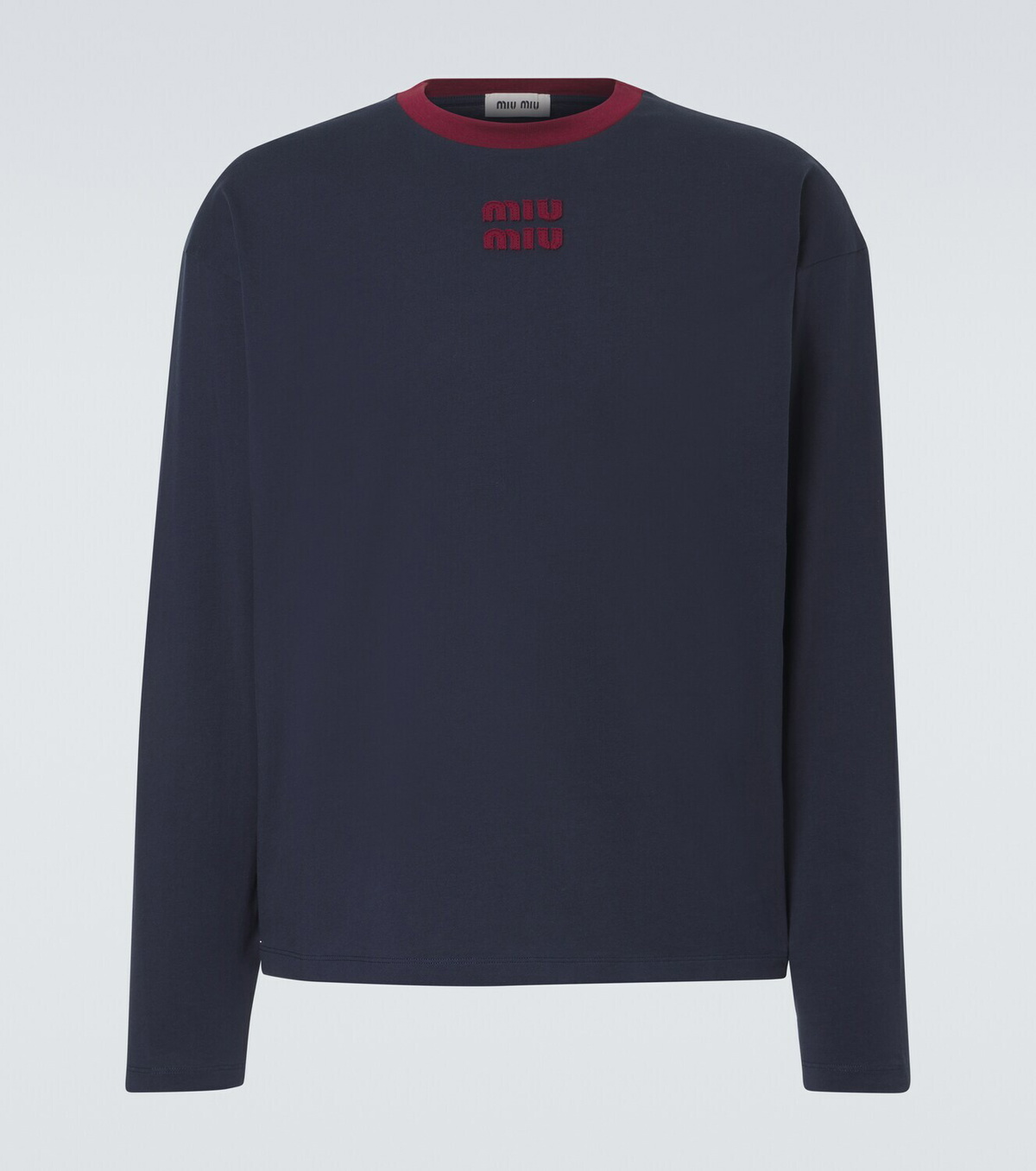 Miu Miu Logo cotton jersey T-shirt