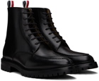 Thom Browne Black Commando Sole Apron Stitch Boots