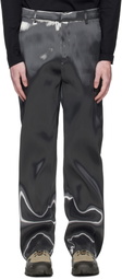 HELIOT EMIL Gray Liquid Metal Trousers