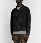 John Elliott - Thumper Slim-Fit Paint-Splattered Distressed Denim Jacket - Black