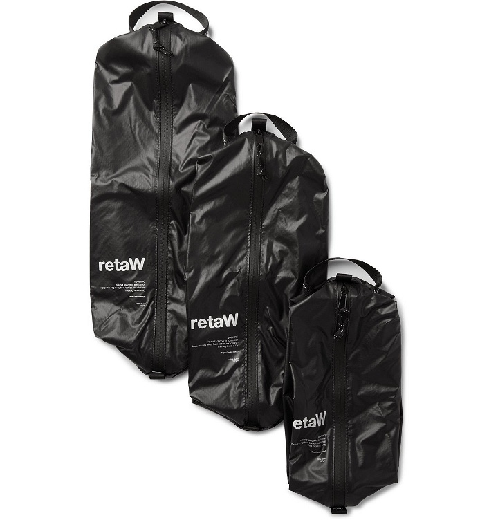 Photo: retaW - Three-Pack Nylon Pouch Set - Black
