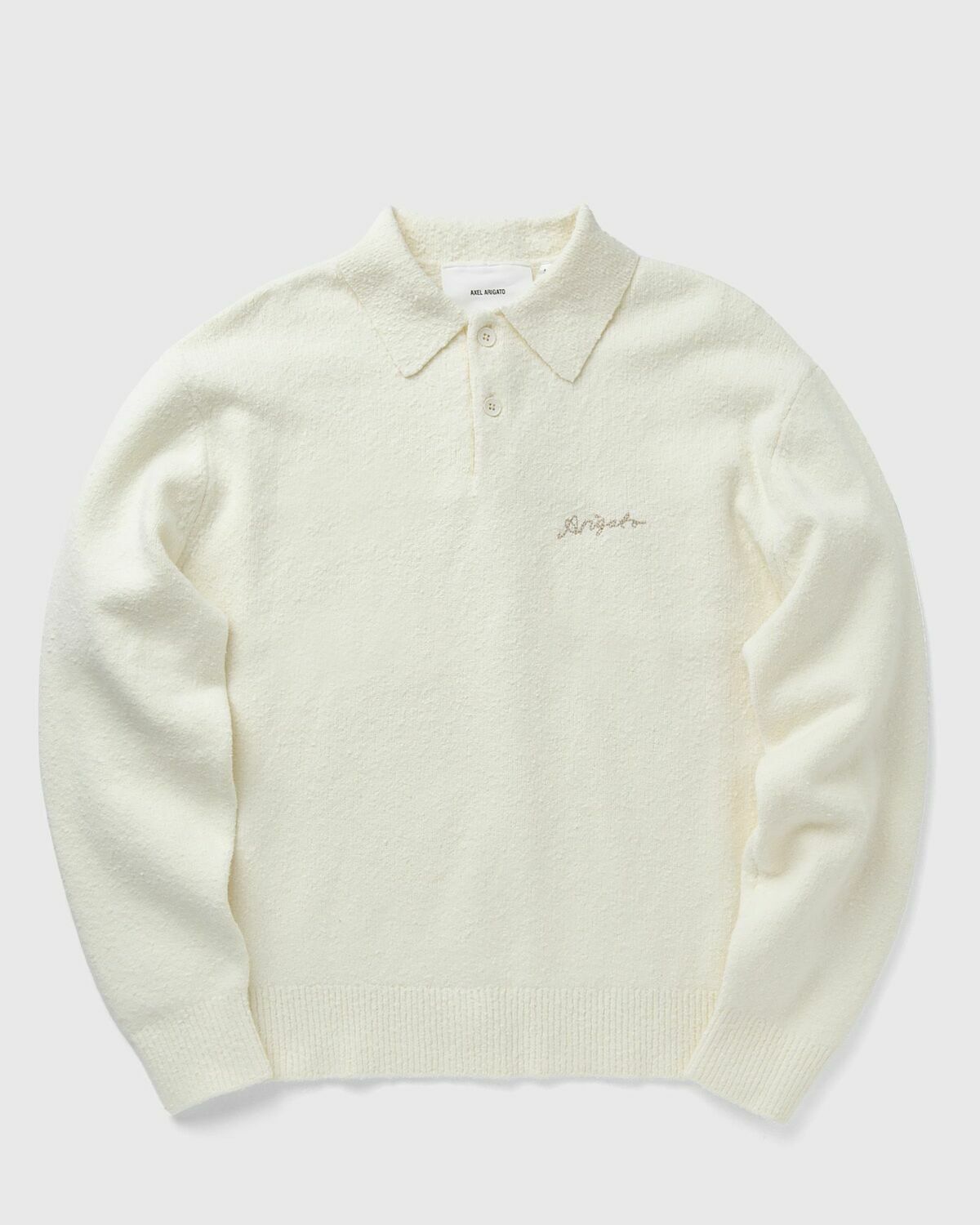 Axel Arigato Scribble Polo Sweater White Mens Sweatshirt