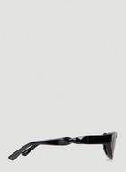 Twisted Arm Sunglasses in Black