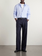 A.P.C. - Malaury Logo-Embroidered Striped Cotton-Poplin Shirt - Blue
