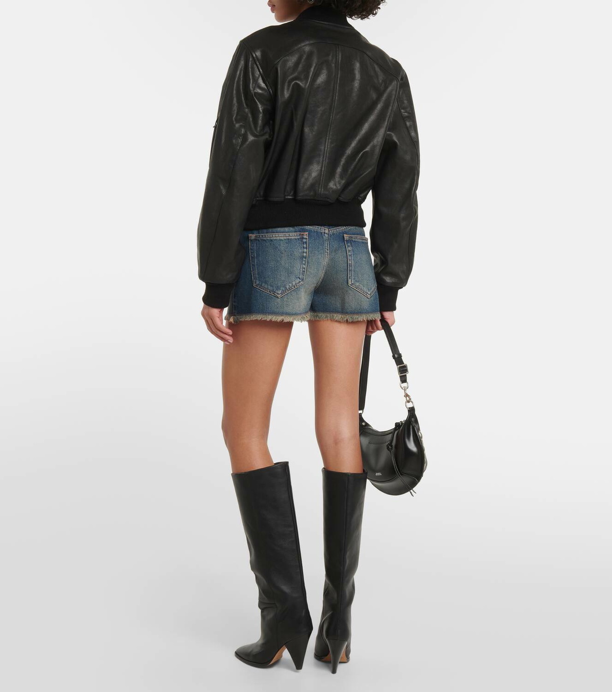 Isabel Marant Adriel leather bomber jacket