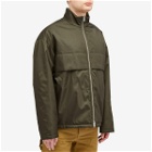 Jil Sander Men's Nylon Zip Sports Jacket in Dark Green