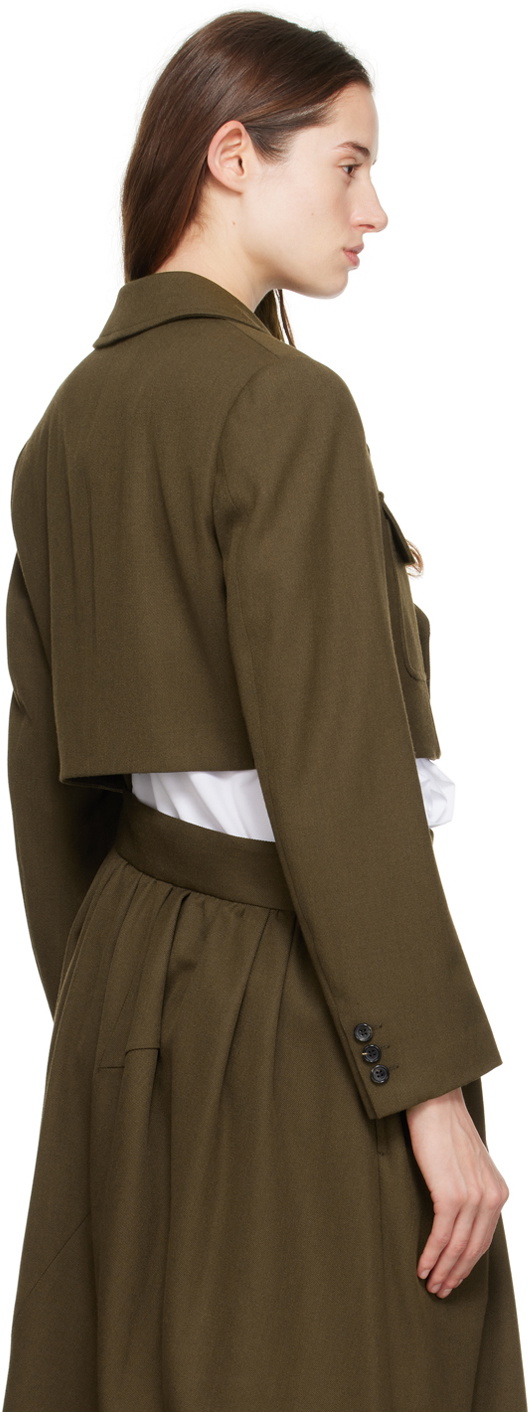 Comme des Garçons Comme des Garçons Khaki Asymmetric Jacket