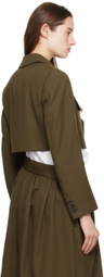 Comme des Garçons Comme des Garçons Khaki Asymmetric Jacket