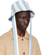 King & Tuckfield Blue & White Wide Brim Bucket Hat