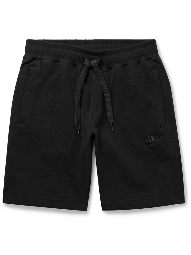 Photo: NIKE - Sportswear Cotton-Jersey Drawstring Shorts - Black