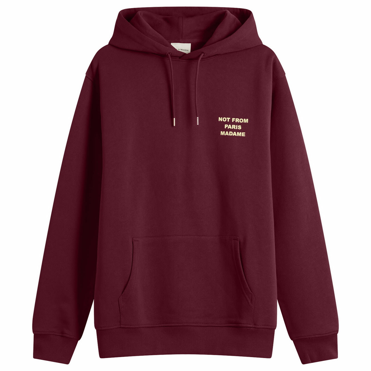 Drôle de Monsieur Men's Drole De Monsieur Slogan Hoodie in Wine