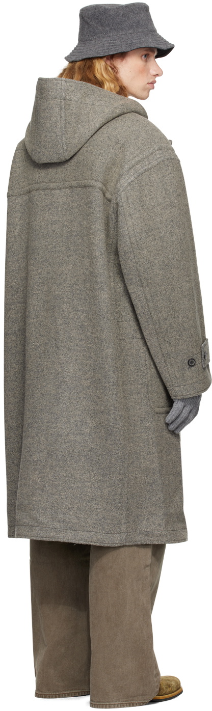 COOR Gray Oversized Alpaca-Blend Duffle Coat