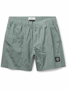 Stone Island - Logo-Appliquéd Straight-Leg Mid-Length Swim Shorts - Blue