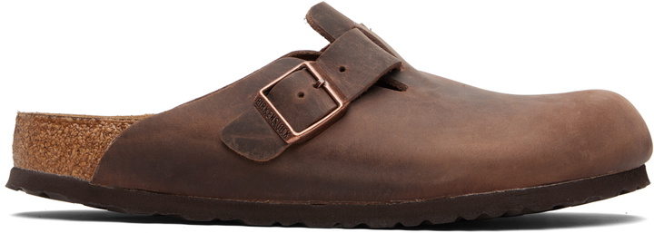 Photo: Birkenstock Brown Regular Boston Soft Footbed Slip-on Loafers