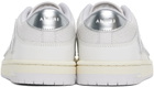 AMIRI White & Silver Metallic Skel Top Sneakers