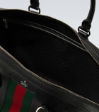 Gucci Web Trademark Medium leather duffel bag