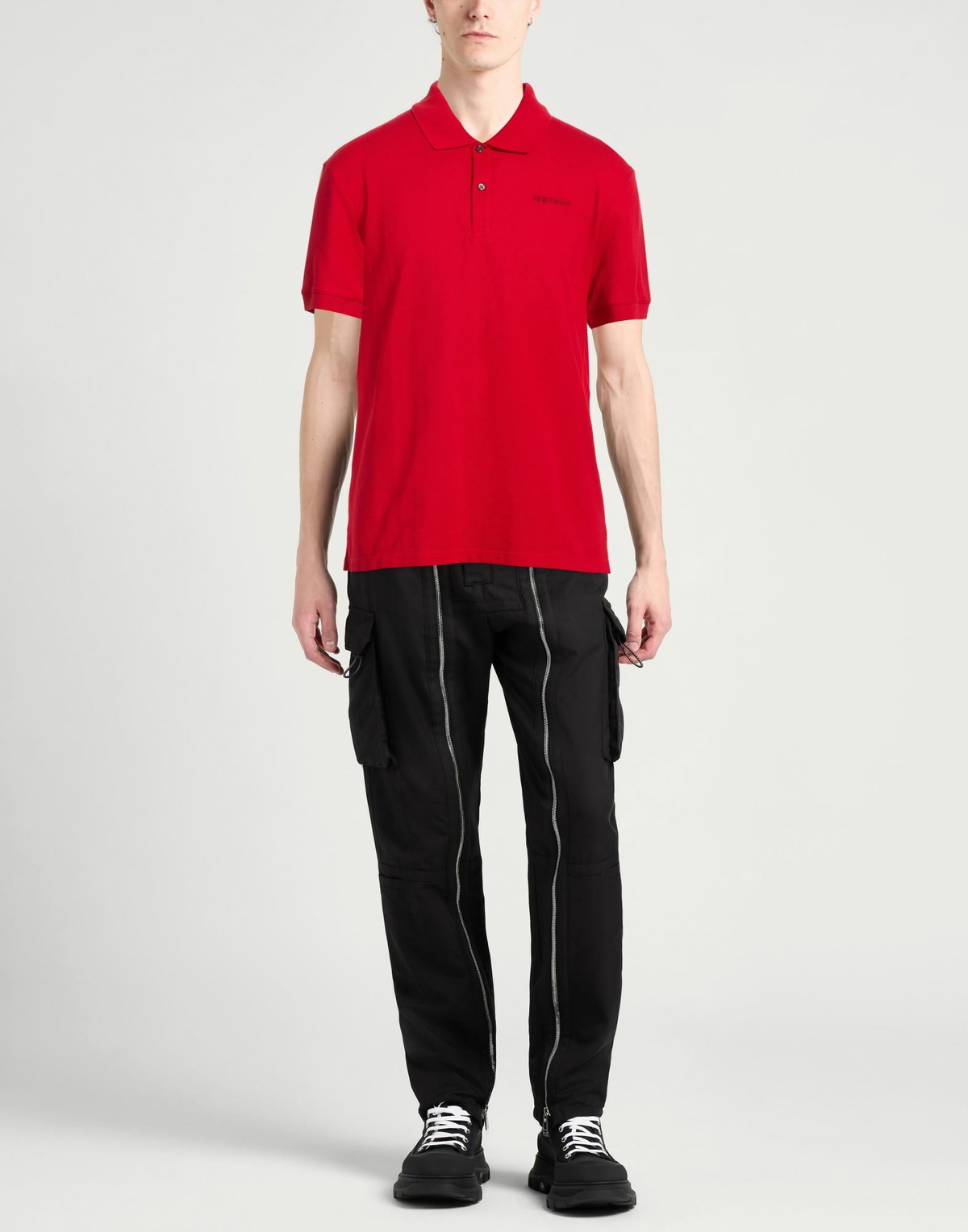 Mcqueen Mens Polo shirt in Red