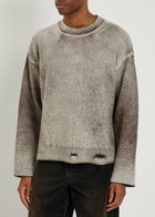 Represent Reversible Degradé Wool Jumper Black