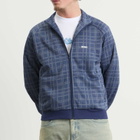 Butter Goods Men's Tricot Track Jacket in Navy Plaid