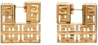 Givenchy Gold Square Monogram Earrings