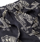 Desmond & Dempsey - Sansindo Printed Organic Cotton-Poplin Pyjama Trousers - Black