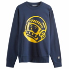 Billionaire Boys Club Men's Helmet Logo Crewneck Sweatshirt in Navy