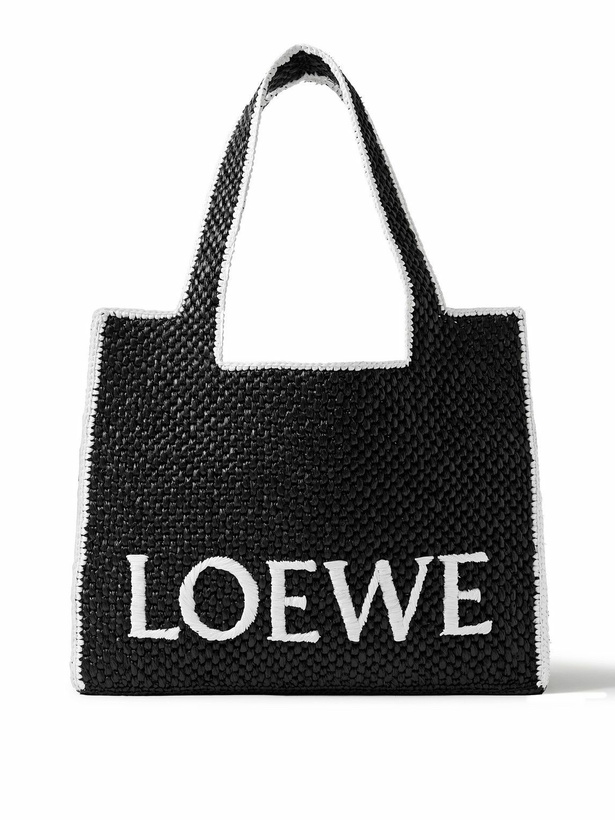 Photo: LOEWE - Paula’s Ibiza Logo-Embroidered Raffia Tote Bag