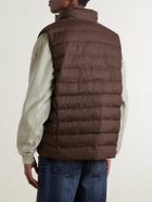 Polo Ralph Lauren - The Colden Logo-Embroidered Quilted Linen Vest - Brown