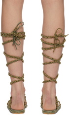 Isa Boulder SSENSE Exclusive Green Vine Sandals