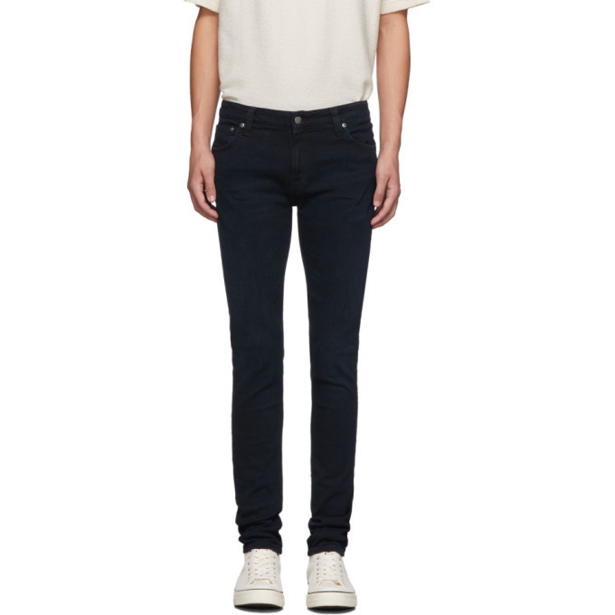 Photo: Nudie Jeans Navy Skinny Lin Jeans