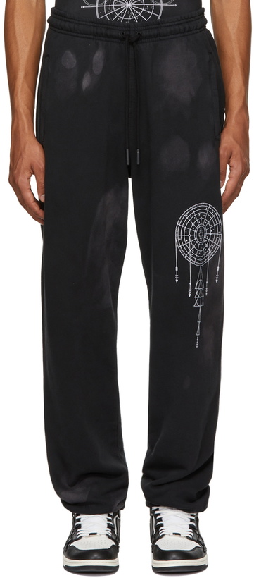 Photo: Marcelo Burlon County of Milan Black Graphic Lounge Pants