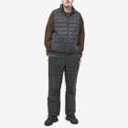 Taion Men's Reversible Boa Fleece Down Vest in Black/Black