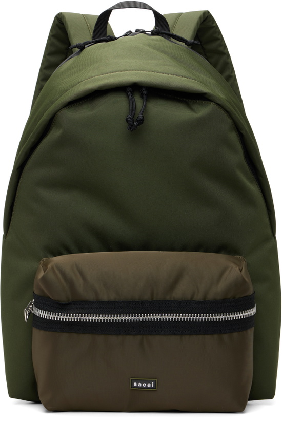 Photo: sacai Khaki Pocket Backpack