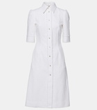 Dolce&Gabbana Cotton-blend tweed shirt midi dress