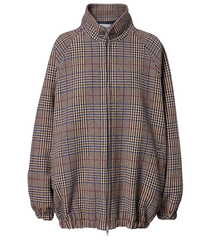 Photo: The Frankie Shop Baxter checked wool-blend blouson jacket