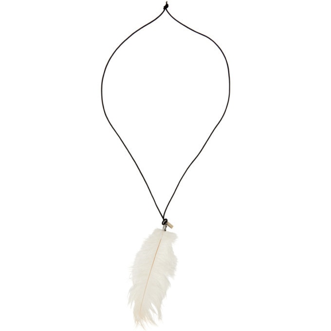 Photo: Ann Demeulemeester Off-White Feather Necklace