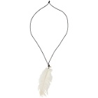 Ann Demeulemeester Off-White Feather Necklace