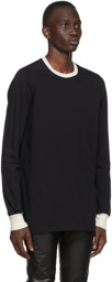 Rick Owens Black Banded Long Sleeve T-Shirt