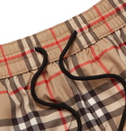 Burberry - Long-Length Checked Swim Shorts - Neutrals